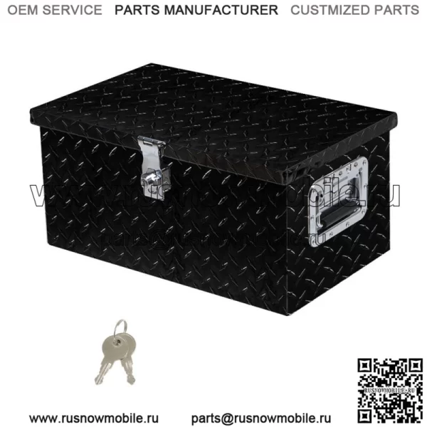 Черная алюминиевая ромбовидная пластина для ящика для инструментов Garage Pickup Traile 20" x 12" x 9,5'' - Image 2