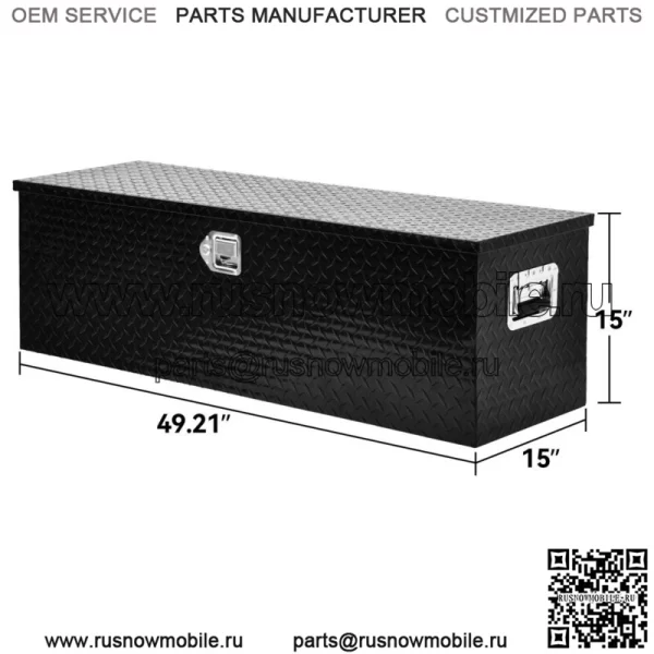 49"X15"X15" Алюминиевый ящик для инструментов для пикапа повышенной прочности с замком - Image 3